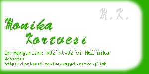 monika kortvesi business card